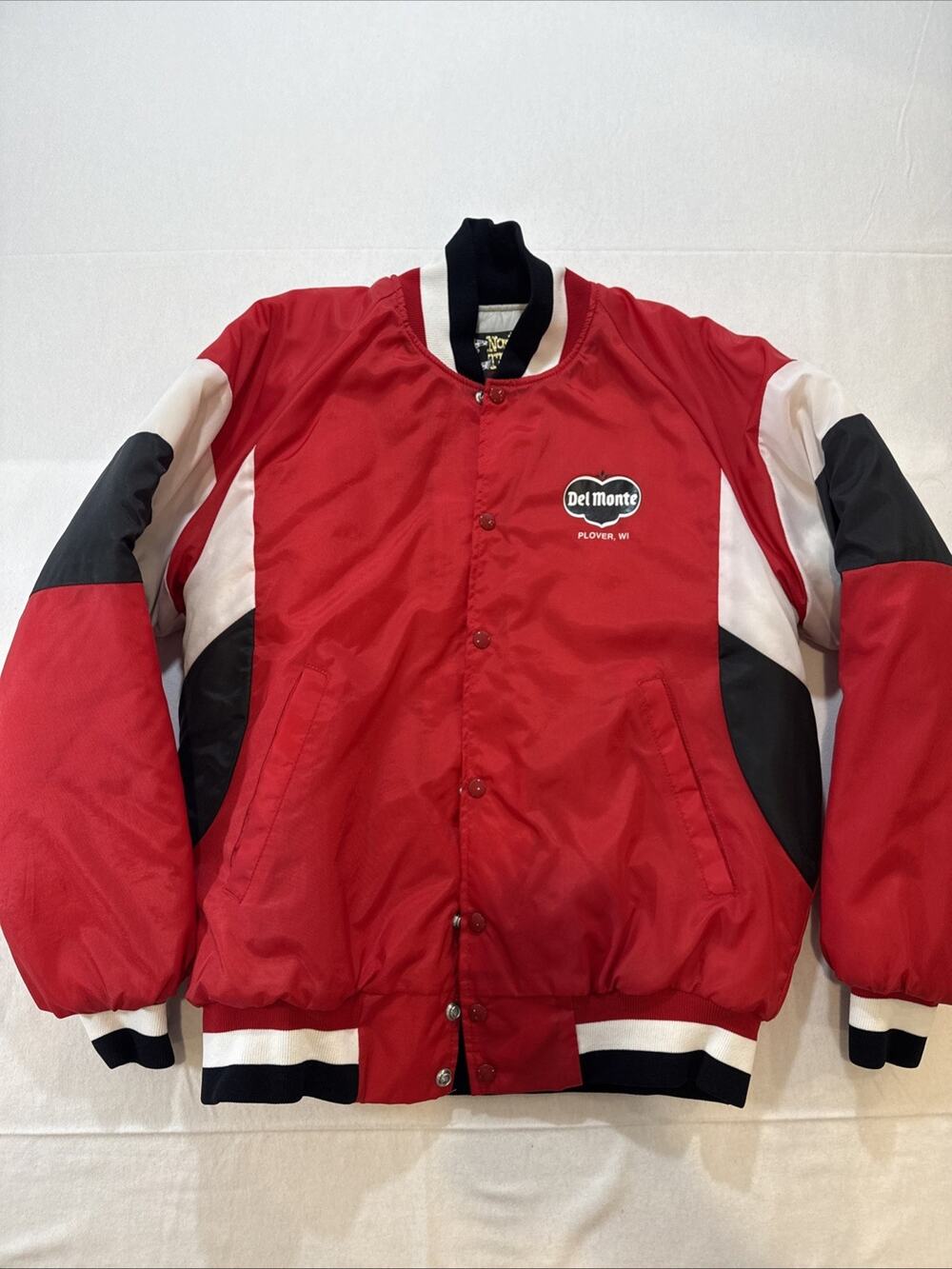 Vtg Del Monte Foods Mens M Spell Out Bomber Jacket USA